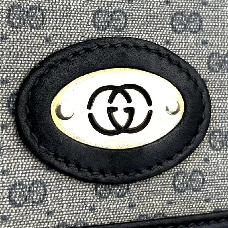 Gucci blue and black old flower side backpack/oblique backpack/shoulder bag