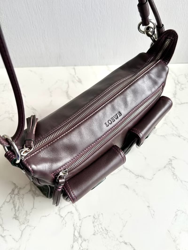 Loewe拼色兩用側背包/斜背包/單肩包