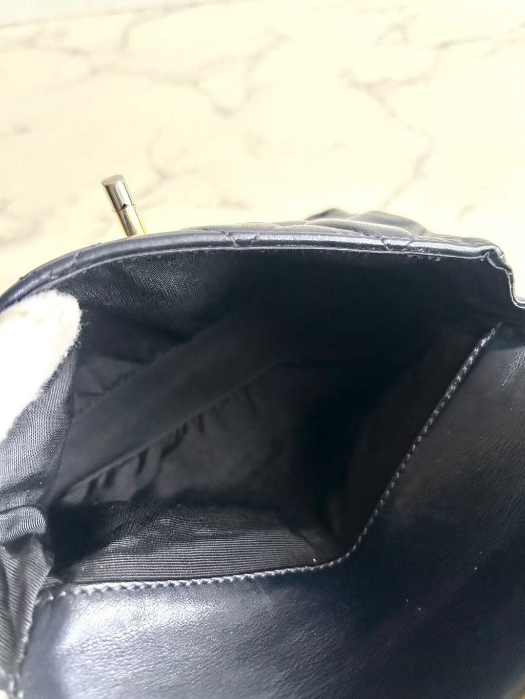 Chanel黑藍色金扣單肩包/腰帶包/古董包/側背包