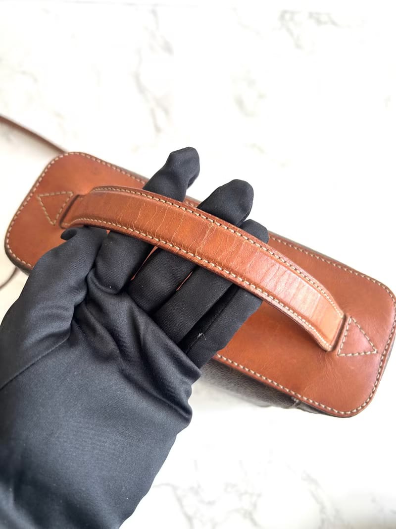 Celine咖啡色老花甜甜圈盒子包/斜背包/側背包/單肩包