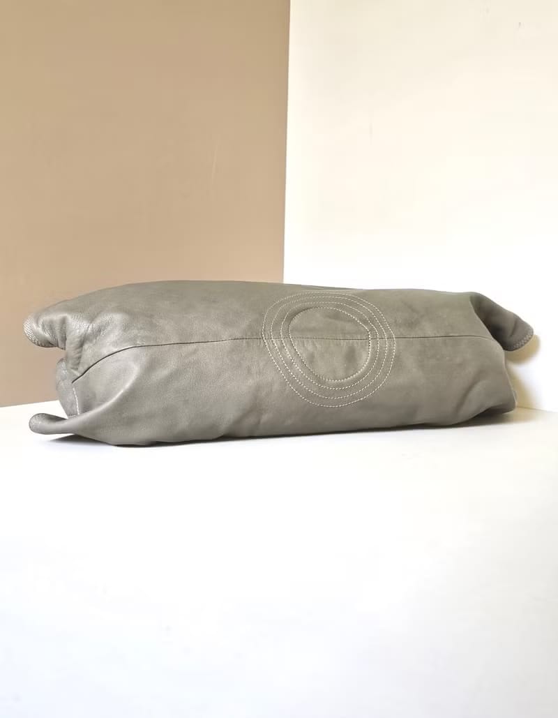 Loewe灰色納帕雲朵包/側背包/單肩包/腋下包