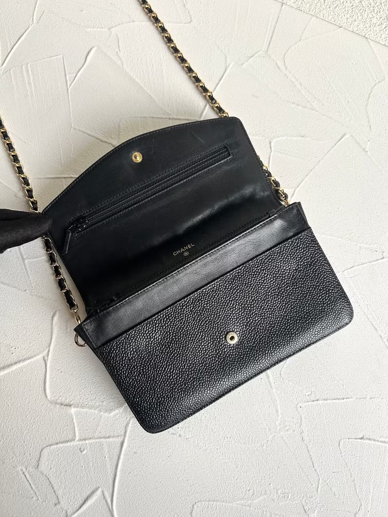 Chanel Black Caviar Leather WOC Crossbody Bag/Long Clip/Shoulder Bag/Side Bag