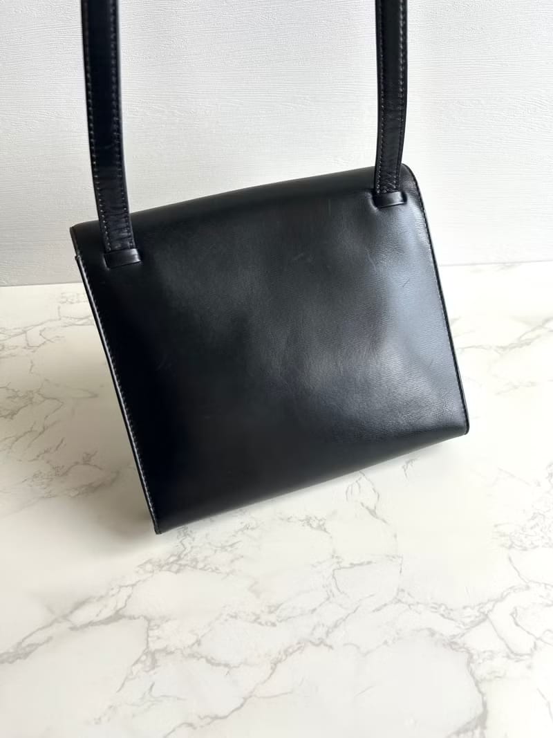 Loewe Black Anagram Embossed Shoulder Bag / Crossbody Bag
