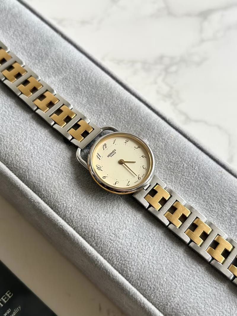 Hermes Arceau 二手男女裝金屬錶帶 手錶/腕錶