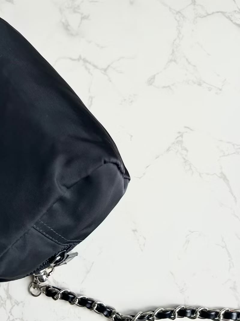 Prada black classic shoulder bag side backpack vintage bag crossbody bag