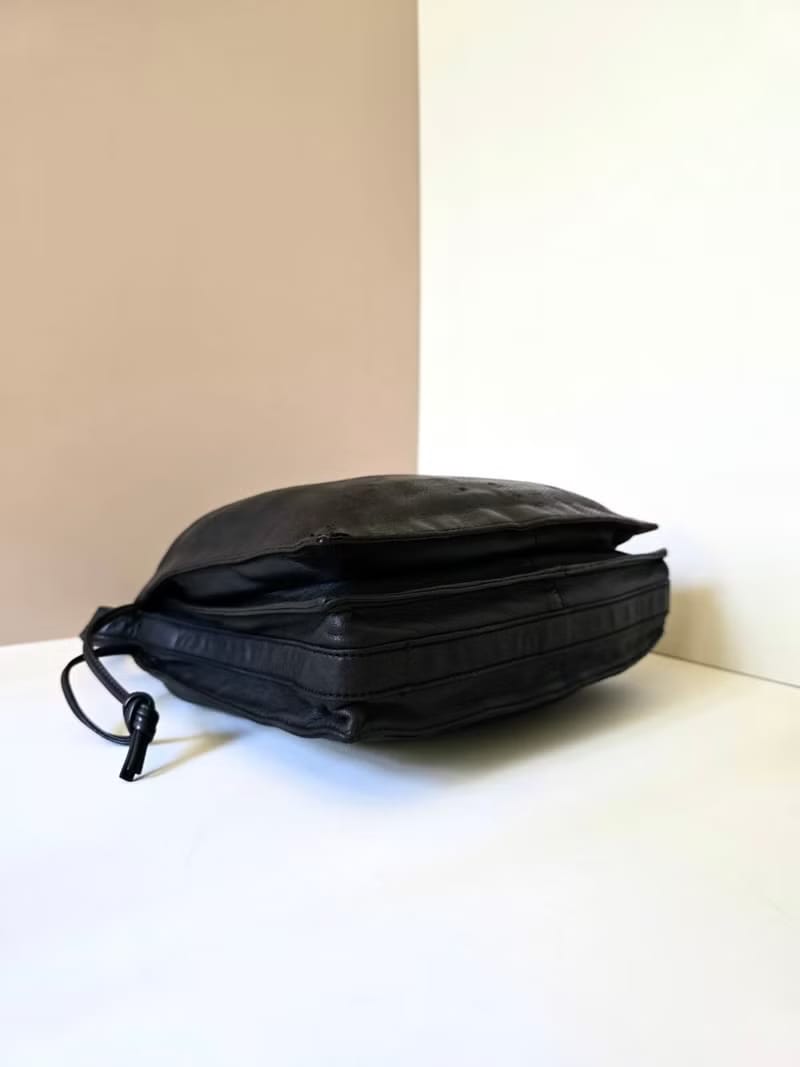 Loewe 黑色中古抽繩包/單肩包/斜背包