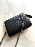 Chanel Black Caviar Leather Crossbody/Shoulder Bag