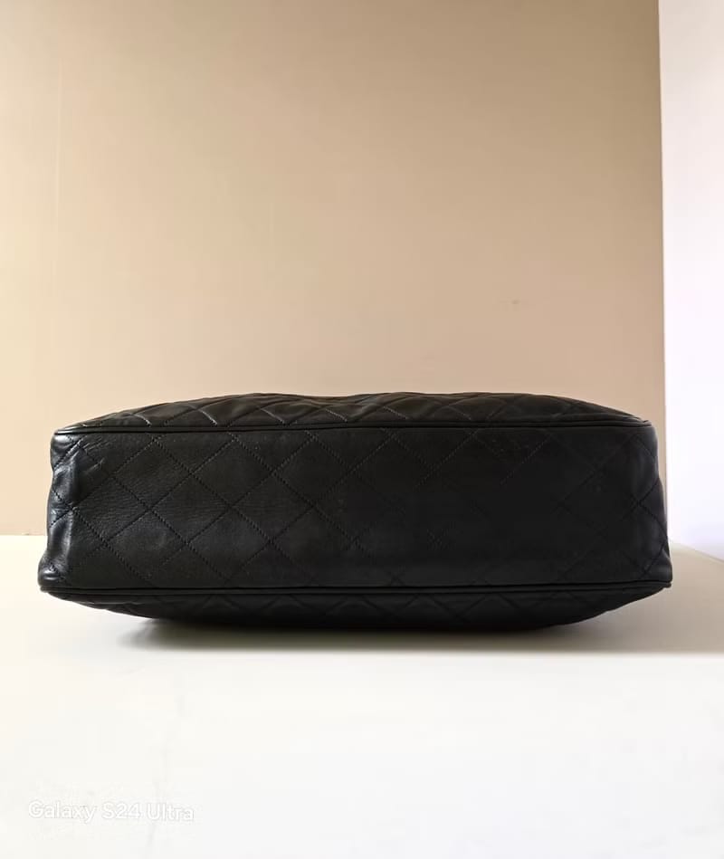 Chanel黑金色鏈條托特包/側背包/單肩包
