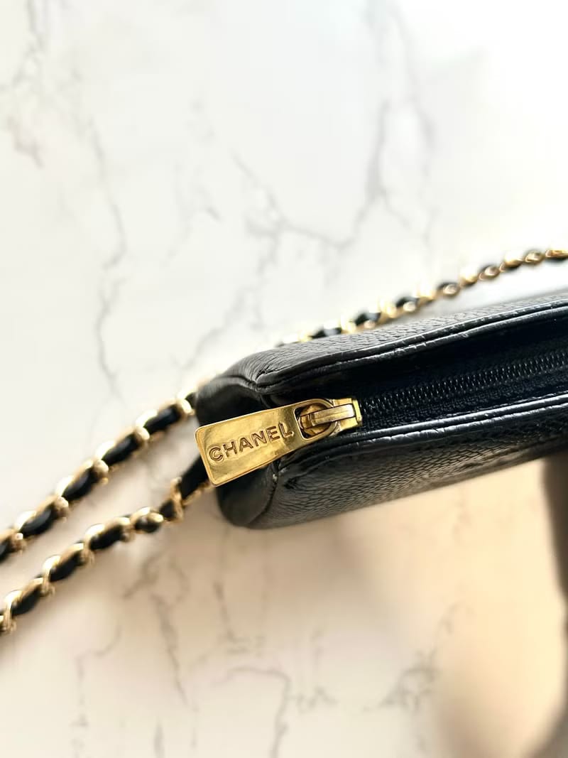 Chanel Black Caviar Leather Crossbody/Shoulder Bag