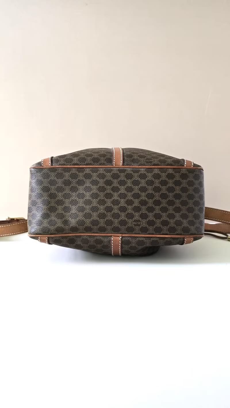 Celine 稀有多重凱旋門圖騰老花水桶包/側背包/斜背包