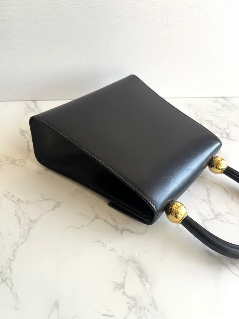 Celine 稀有雙星球黑色Kelly Handle凱莉包/手提包