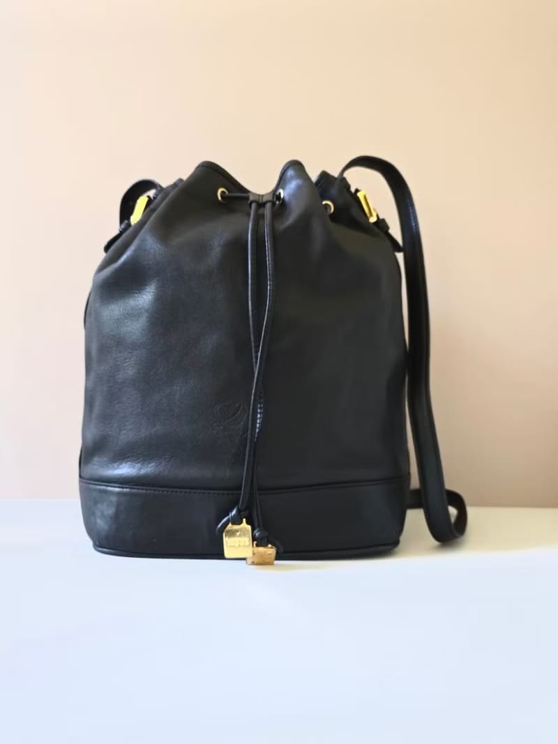 Loewe 黑色中古水桶包單肩包/斜背包