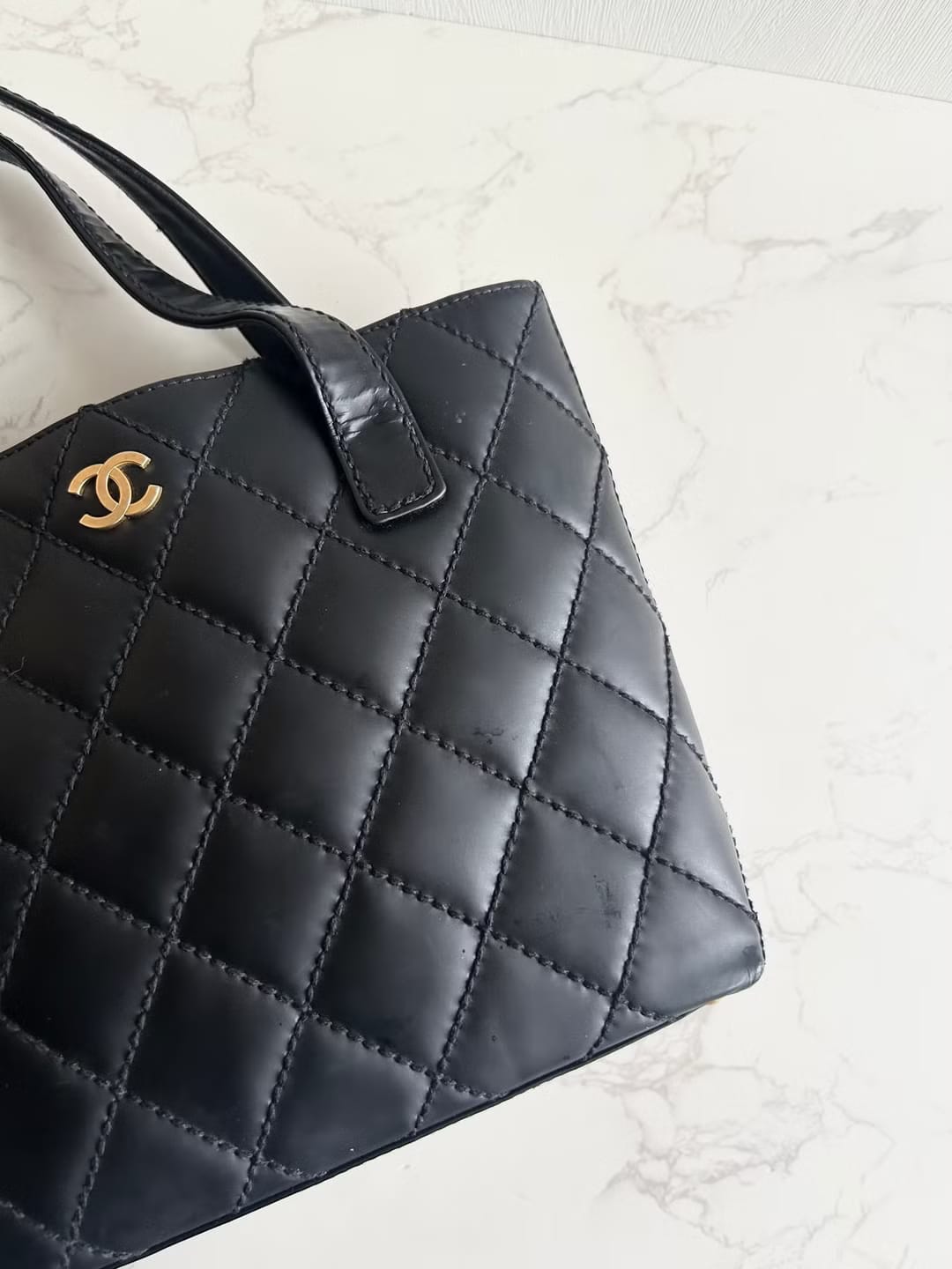 Chanel Vivian 黑金色托特包 側背包 單肩包