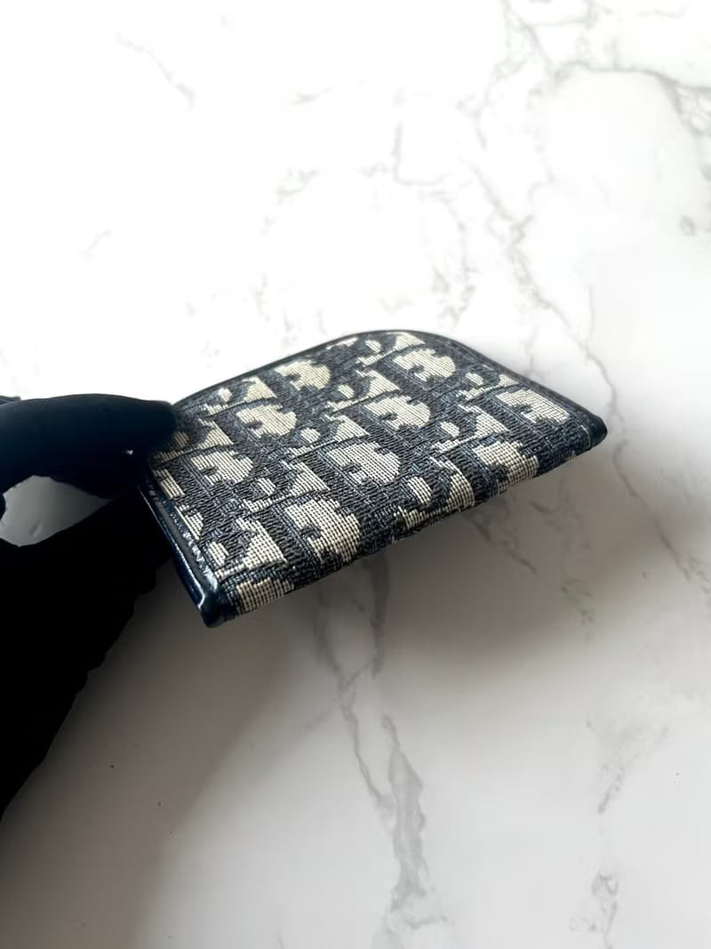 Dior黑藍灰老花錢包/零錢包/耳機收納包