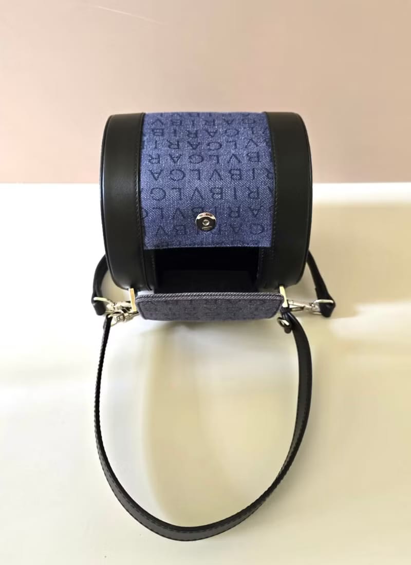 Bvlgari antique old flower bucket bag/side backpack/oblique backpack