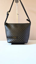 Celine Black Triomphe Hobo Lunch Box Bag/Shoulder Bag