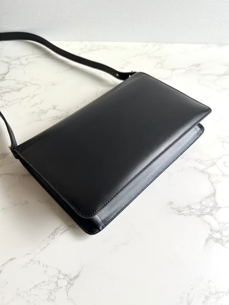 Dior black minimalist flap dual-purpose bag/shoulder bag/side bag/crossbody bag/second-hand bag