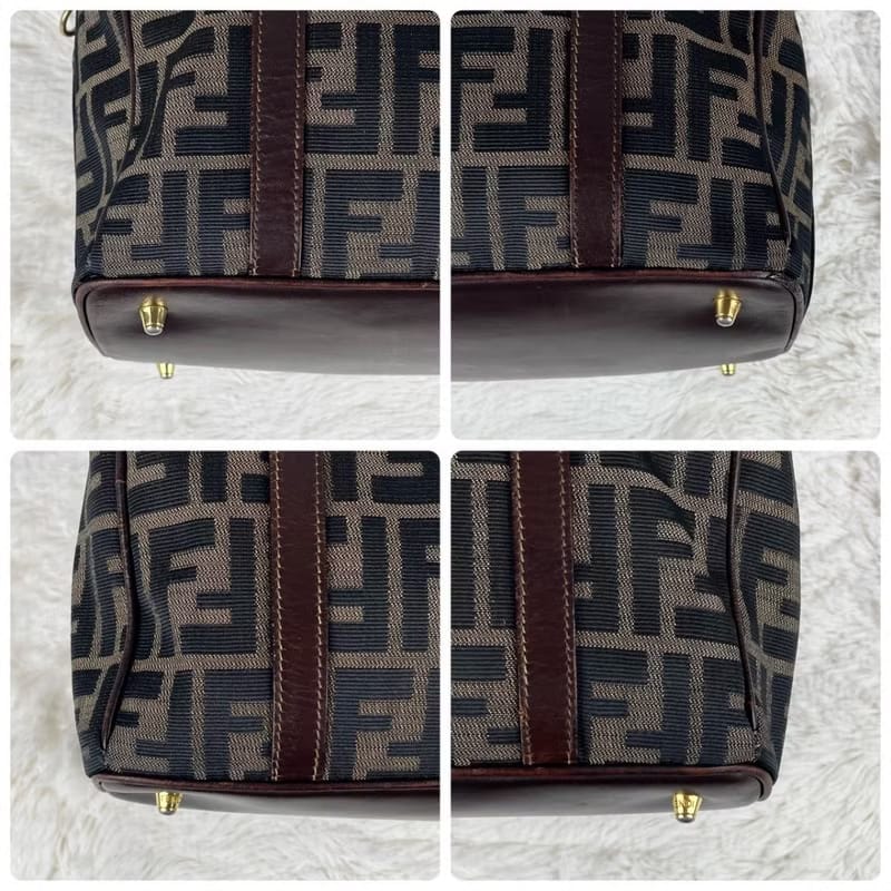 Fendi Zucca Vintage Boston Two-Way Crossbody/Shoulder Bag