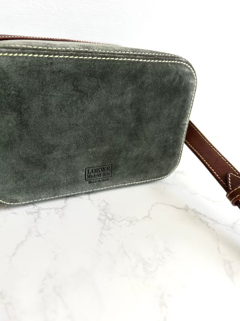 Loewe second-hand color matching box shoulder bag/oblique bag