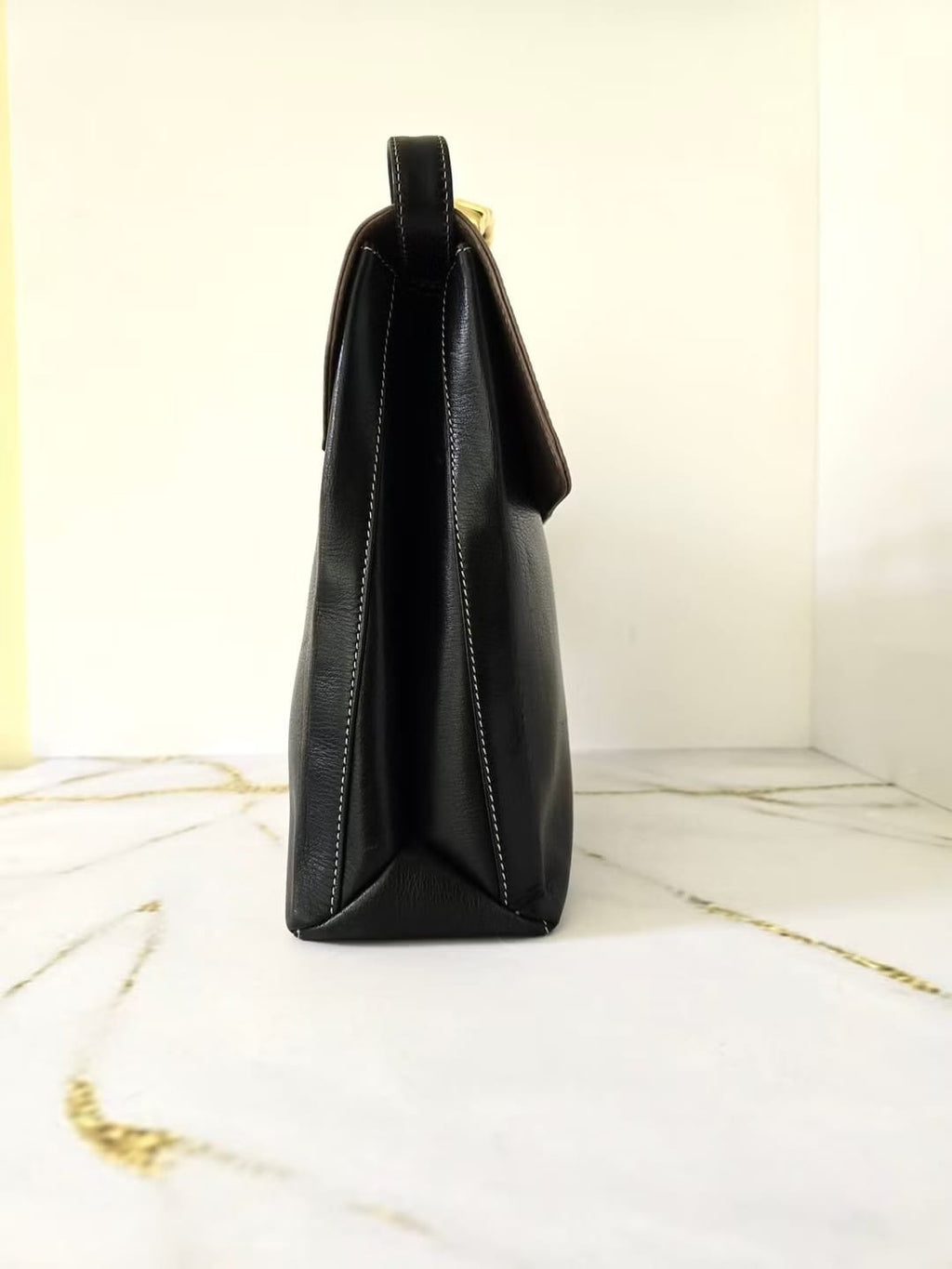 Loewe拼色蛇骨凱莉包/側背包/斜背包/單肩包