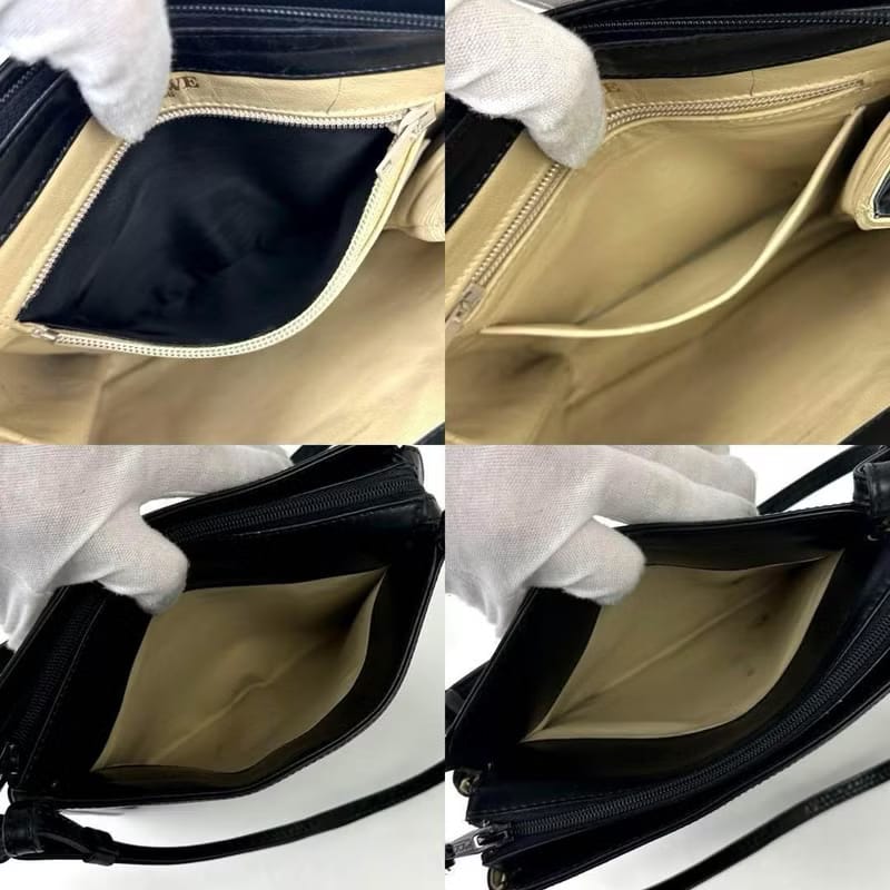 Loewe 黑色銀標側背包/單肩包/托特包