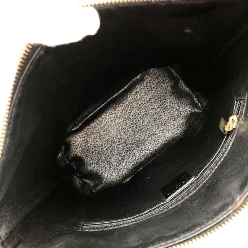 Celine黑色老花飯盒包/側背包/單肩包