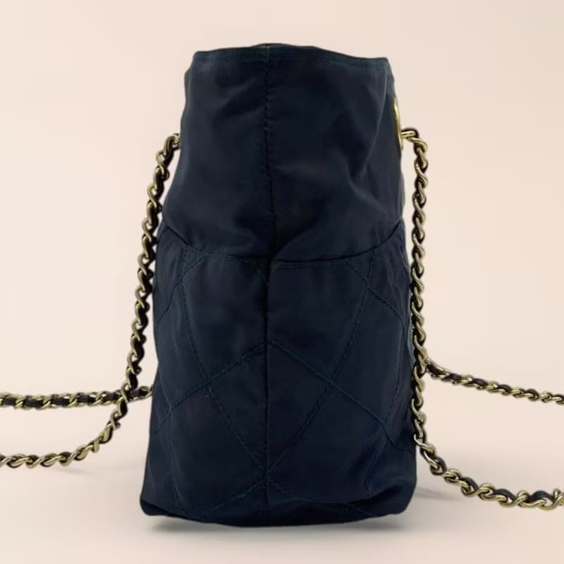 Prada黑色降落傘鏈子側背包/單肩包/托特包