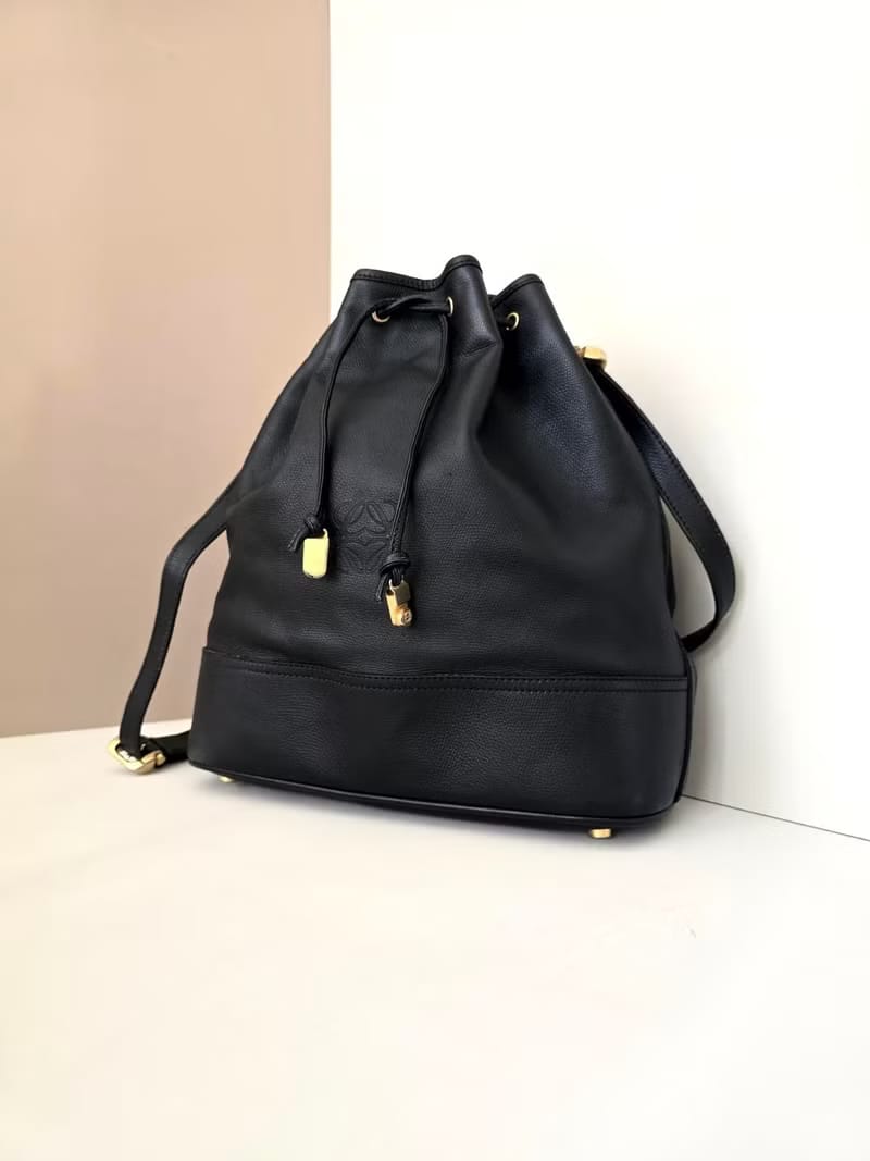 Loewe black vintage bucket bag/shoulder bag/crossbody bag