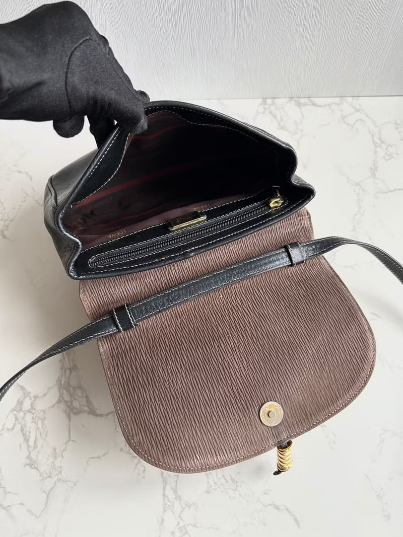 Loewe color matching snake bone Kelly bag/side bag/oblique bag/shoulder bag