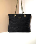 Prada black parachute side backpack/shoulder bag/tote bag