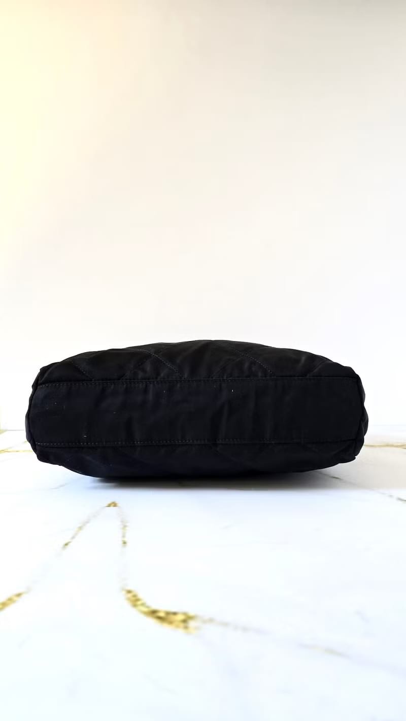 Prada黑色降落傘鏈子側背包/托特包/斜背包