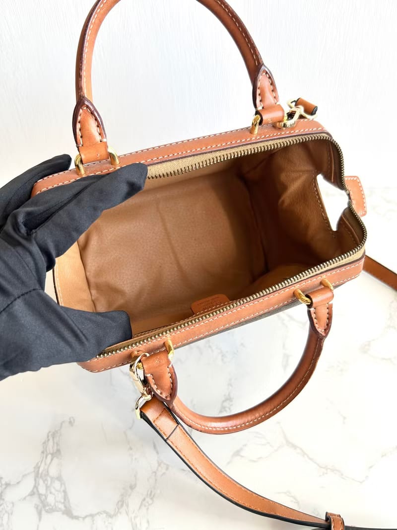 Celine迷你老花波士頓小包/斜背包/側背包/單肩包