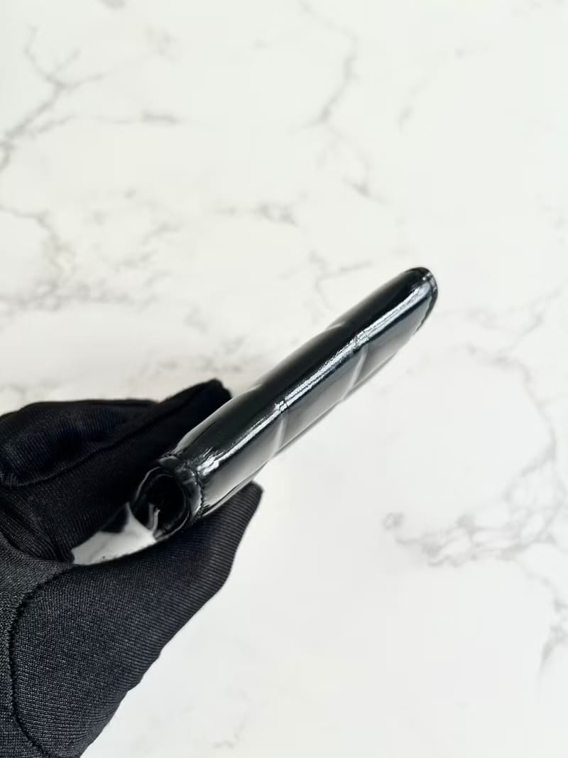 Chanel black ice tray small wallet/coin purse/storage bag
