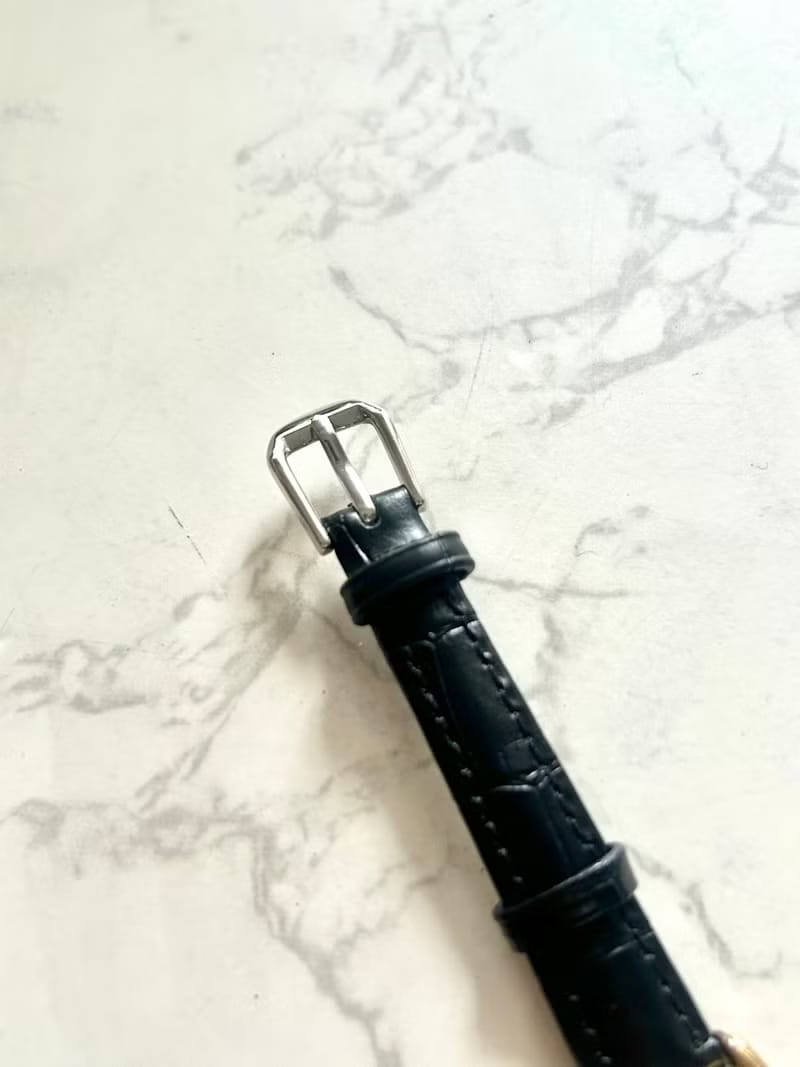 Rare Used Celine Black Gold Hexagon Watch