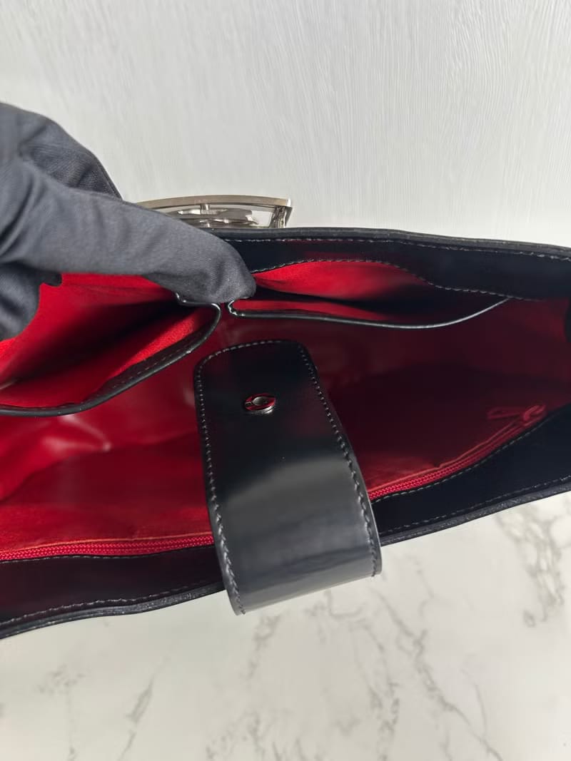 Celine黑銀馬車流浪包/腋下包/側背包/單肩包