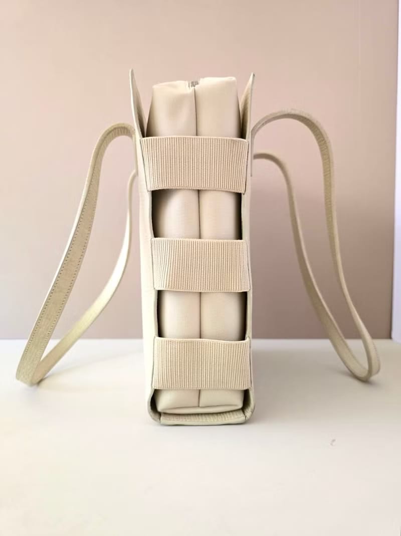 Loewe Off-White Tiered Tote/Crossbody/Shoulder Bag