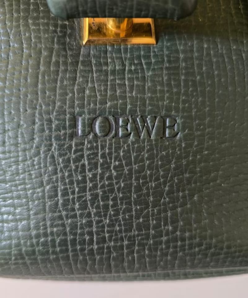 Loewe 橄欖綠旋轉扣後背包 雙肩包