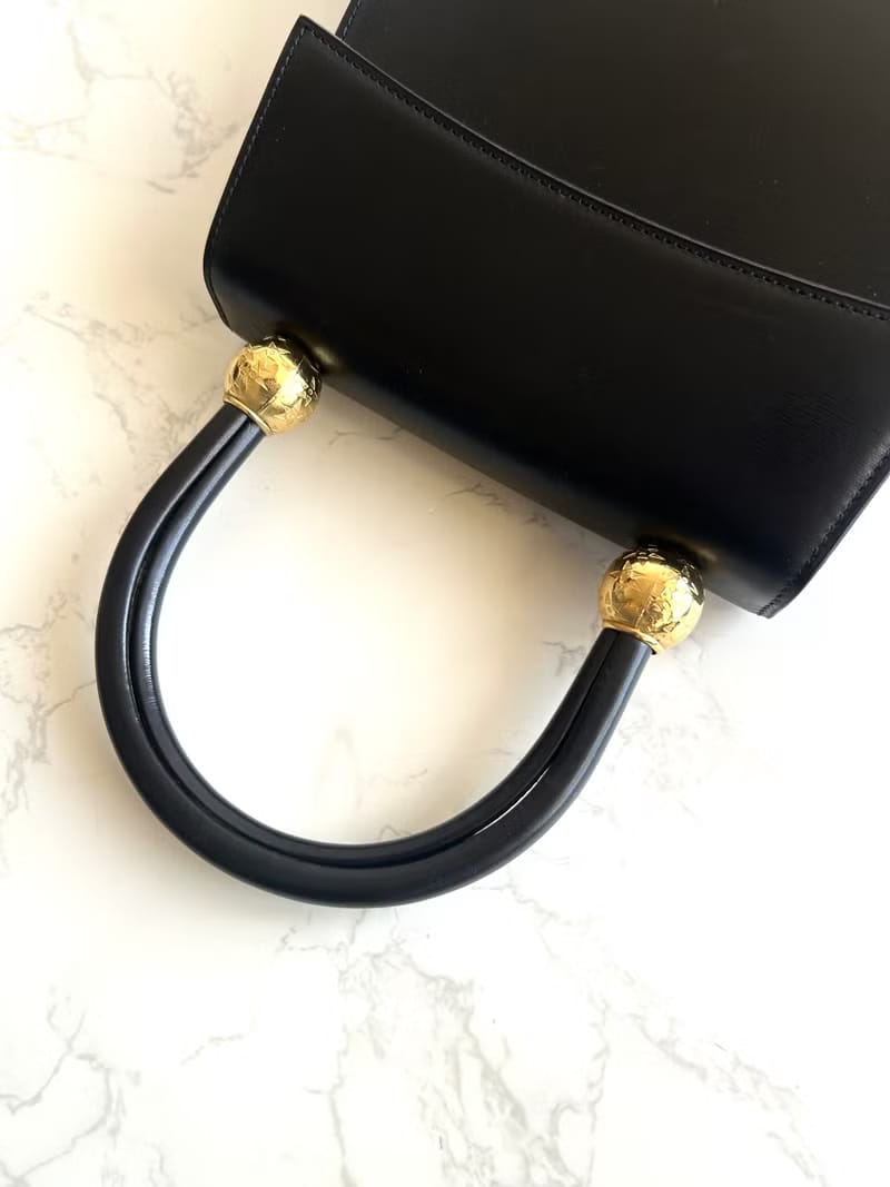 Celine 稀有雙星球黑色Kelly Handle凱莉包/手提包