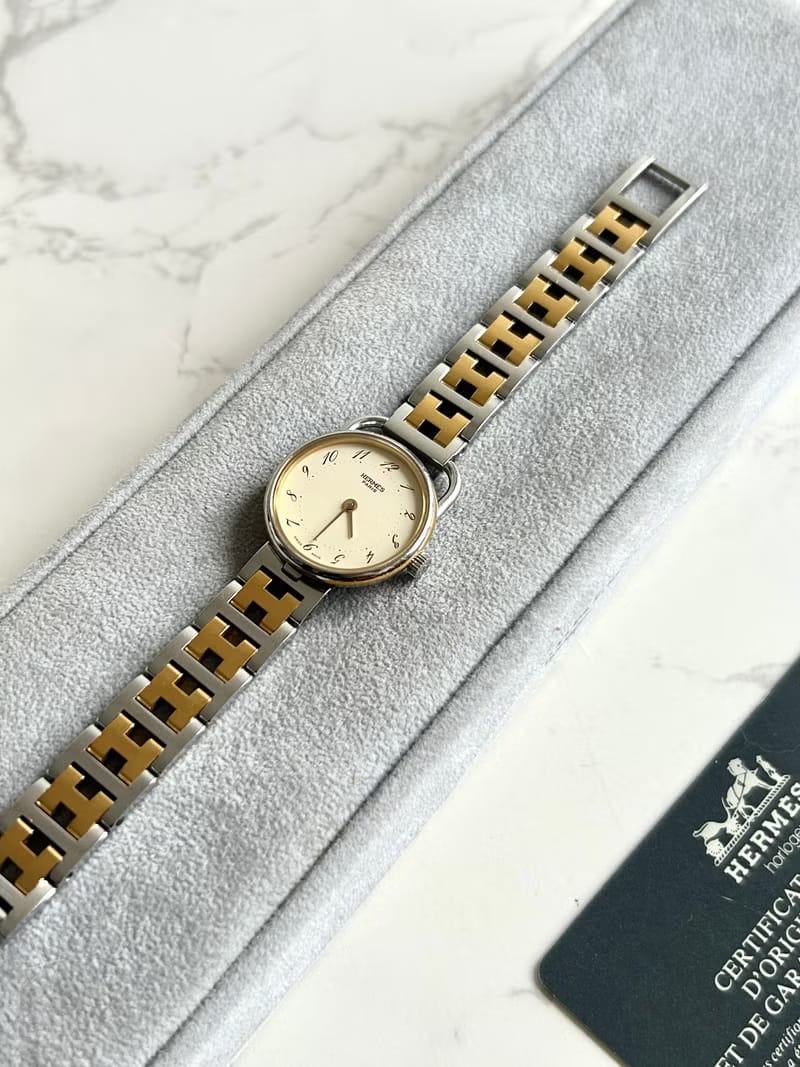 Hermes Arceau 中古金屬H扣錶帶 手錶/腕錶