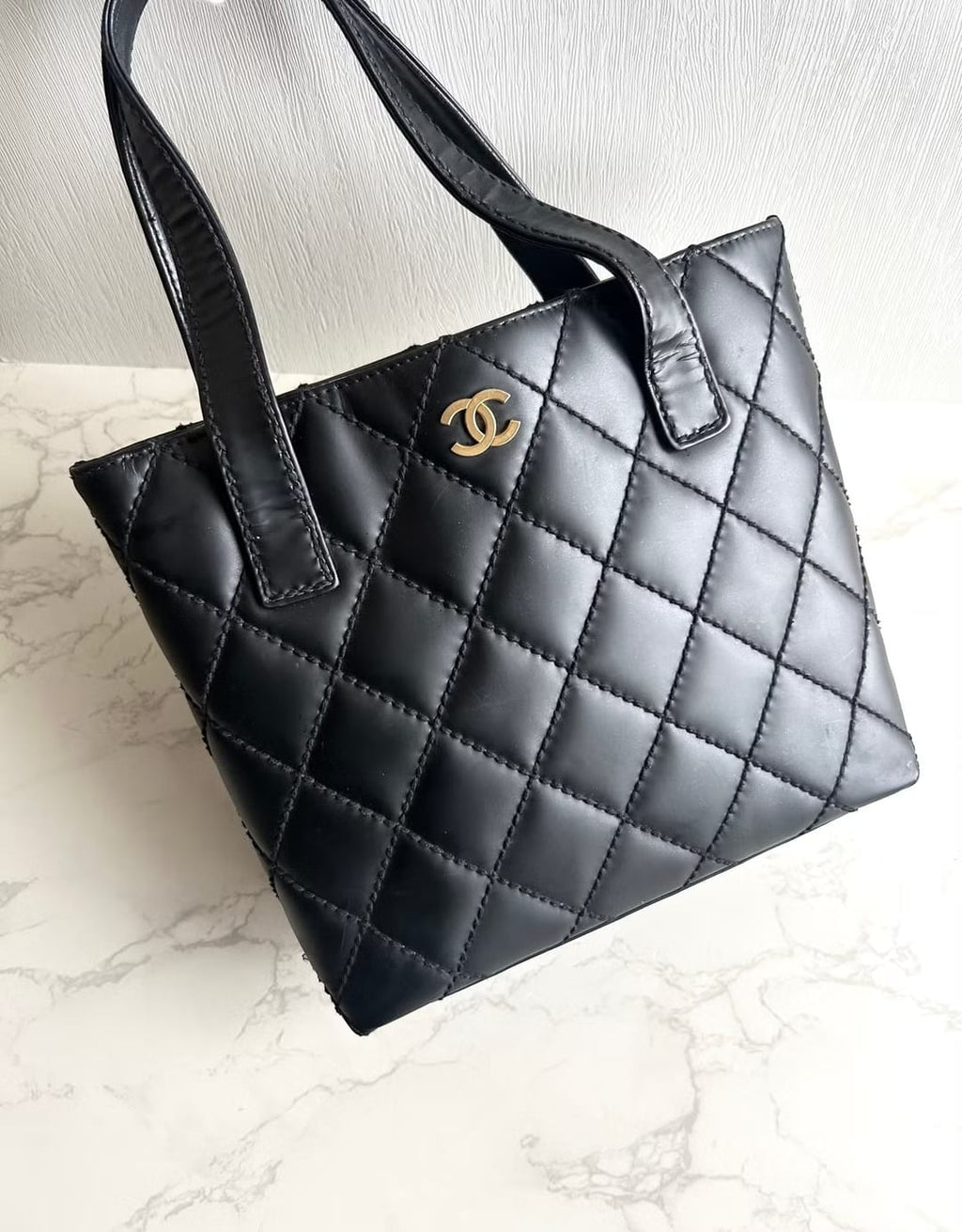 Chanel Vivian 黑金色托特包 側背包 單肩包
