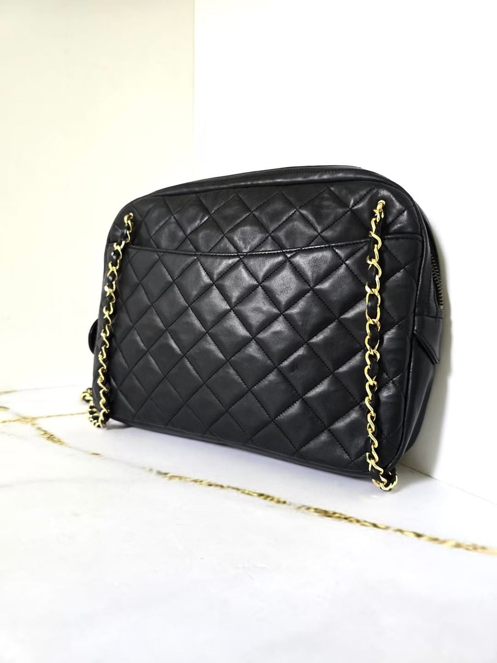 Chanel 經典黑金色相機包/單肩包/側背包