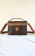 Celine Brown Monogram Vanity Box Bag/Crossbody Bag/Shoulder Bag