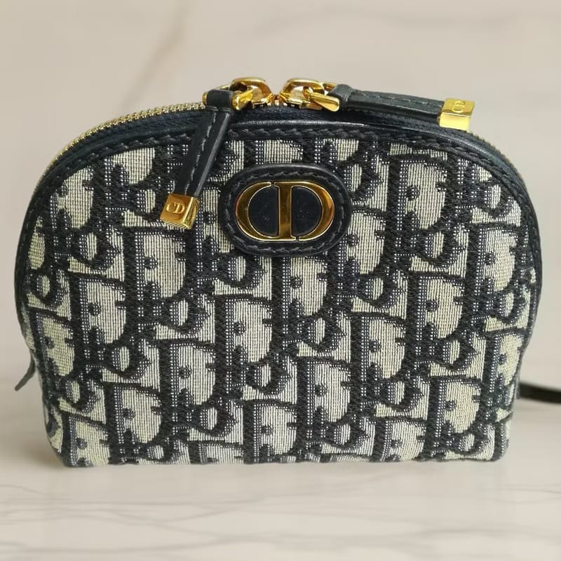 Christian Dior藍色老花30 Montaigne化妝包/手拿包