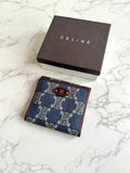 Celine Denim Triomphe Bi-Fold Wallet