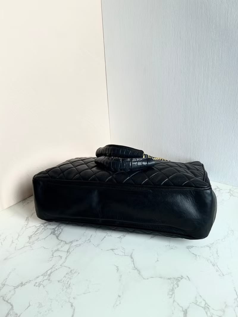 Chanel 黑色經典托特包/單肩包/側背包