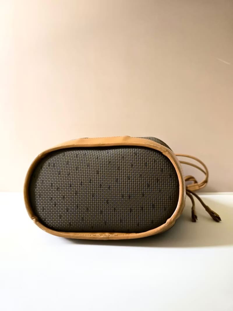 Yves Saint Laurent 編織拼皮革水桶包/側背包/單肩包