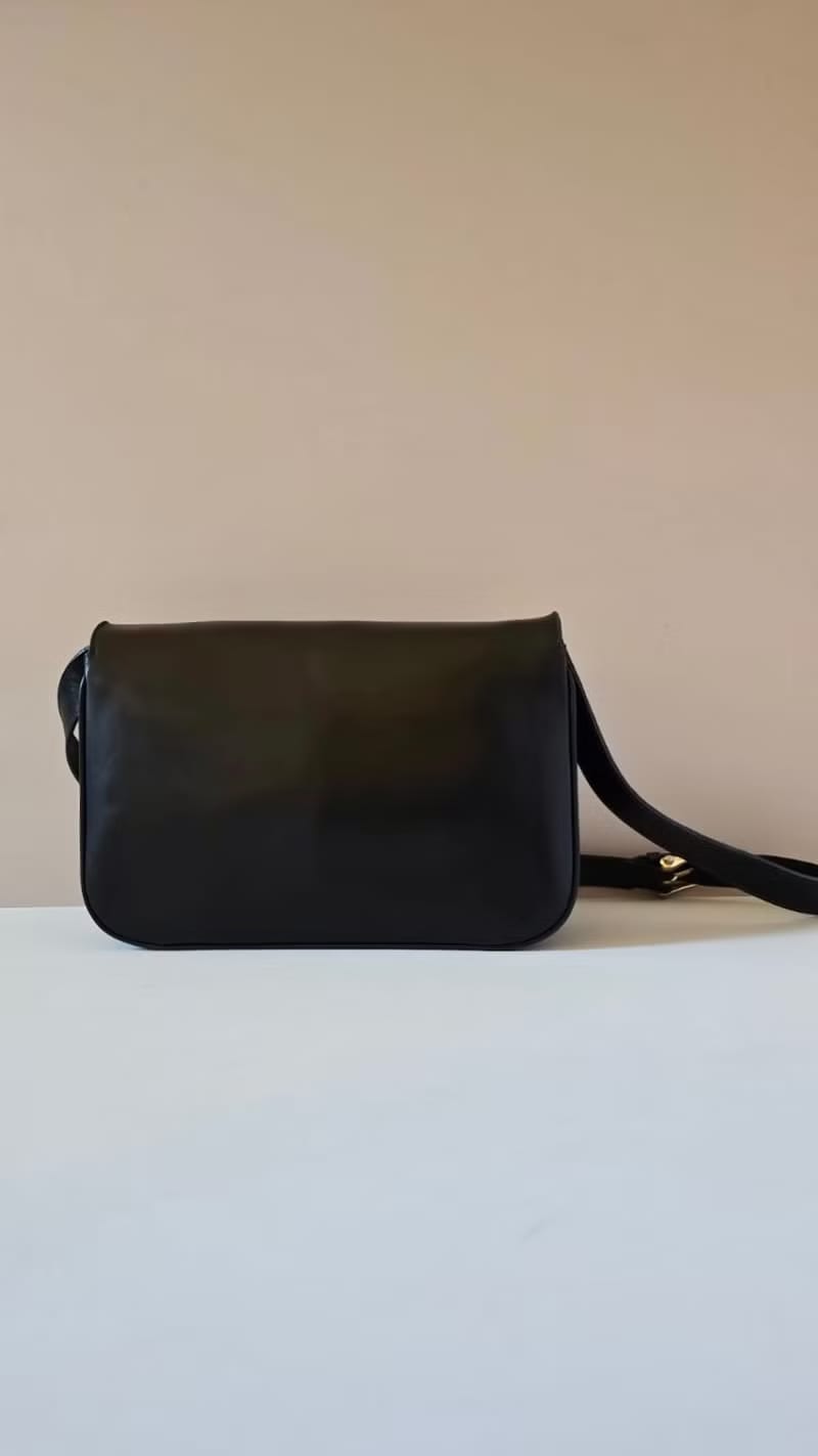 Celine Black and Gold Shoulder Bag/Crossbody Bag