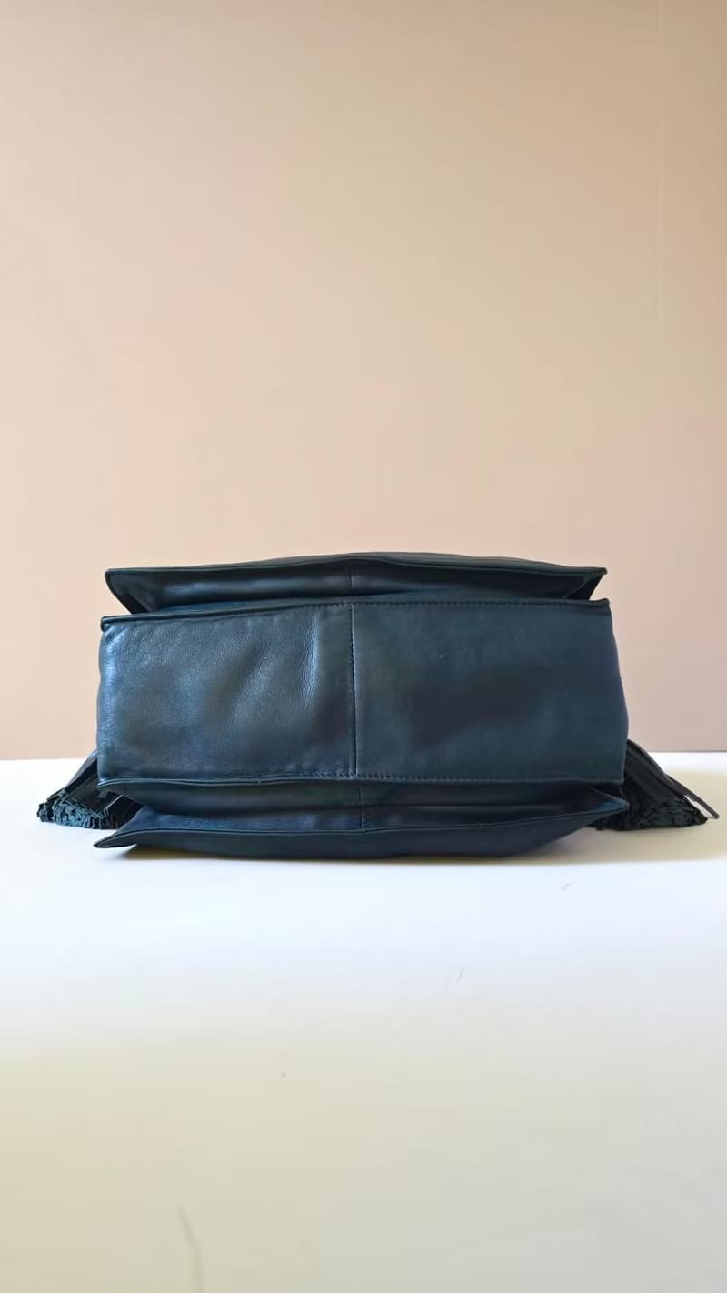 Loewe Flamenco Midnight Blue Anagram Tassel Bucket Bag/Shoulder Bag/Crossbody Bag