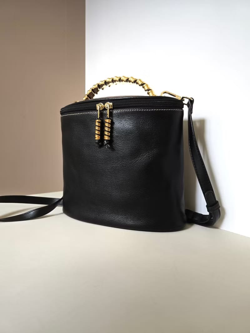 Loewe金蛇骨Velazquez黑棕拼色Vanity盒子包/斜背包/側背包
