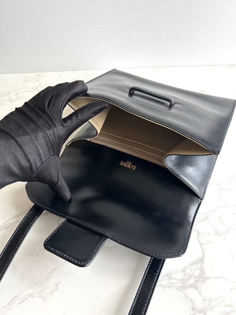Loewe Black Anagram Embossed Shoulder Bag / Crossbody Bag